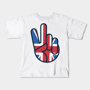 OldSalt UK Flag Peace Sign Kids T-Shirt